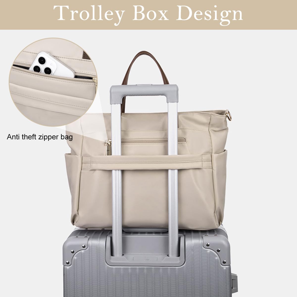 PALAY Tote Bag for Women featuring Removable Strap and 16.5 in Capacity | Oxford Fabric Handbag