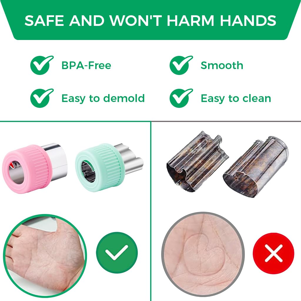 HASTHIP Cookie Cutter Shapes Set for DIY Baking with One Push Demold Tool | 24Pcs Stainless Steel and PP Moulds for Kids Snacks