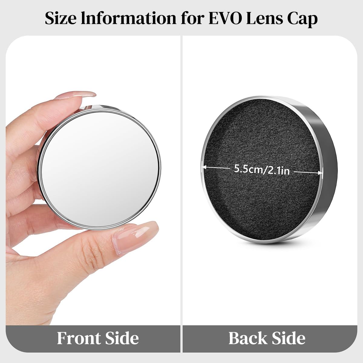 ZORBES Lens Cap for Fujifilm Mini Evo featuring Aviation Aluminum Alloy & Flannel Liner 2PCS
