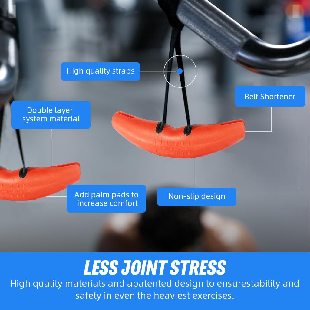 Proberos Gym Hand Grips for Pull Ups and Rows with Bullhorn Design & Nylon Straps | 2PCS Set