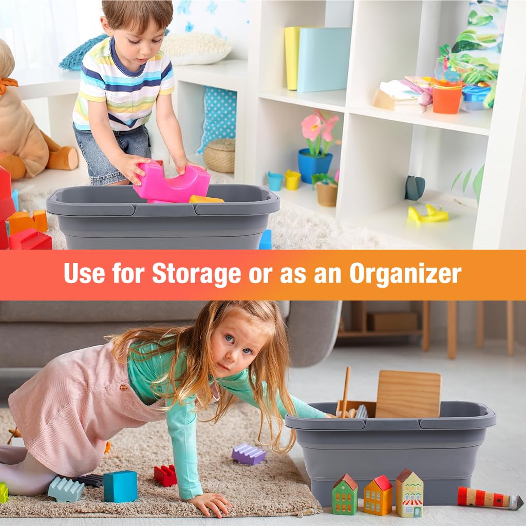 Proberos Camping Collapsible Bucket with 16L Capacity and 2 in 1 Lid Table | PP TPE Outdoor Use