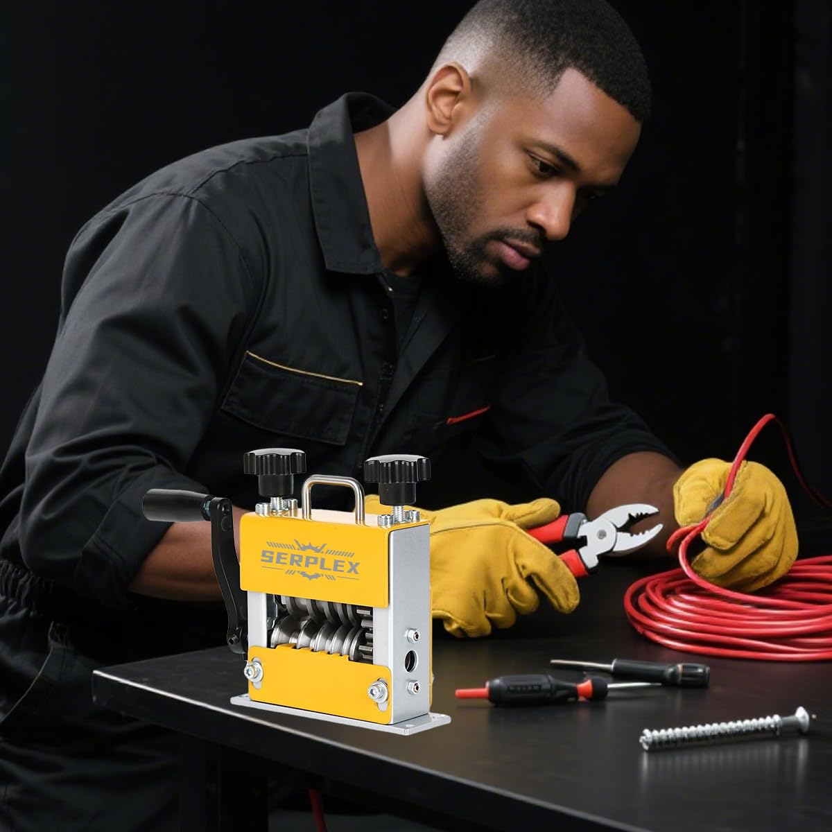 Serplex Locking Pliers Set for Automotive Repairs with Adjustable Force Grip & Chrome Vanadium Steel