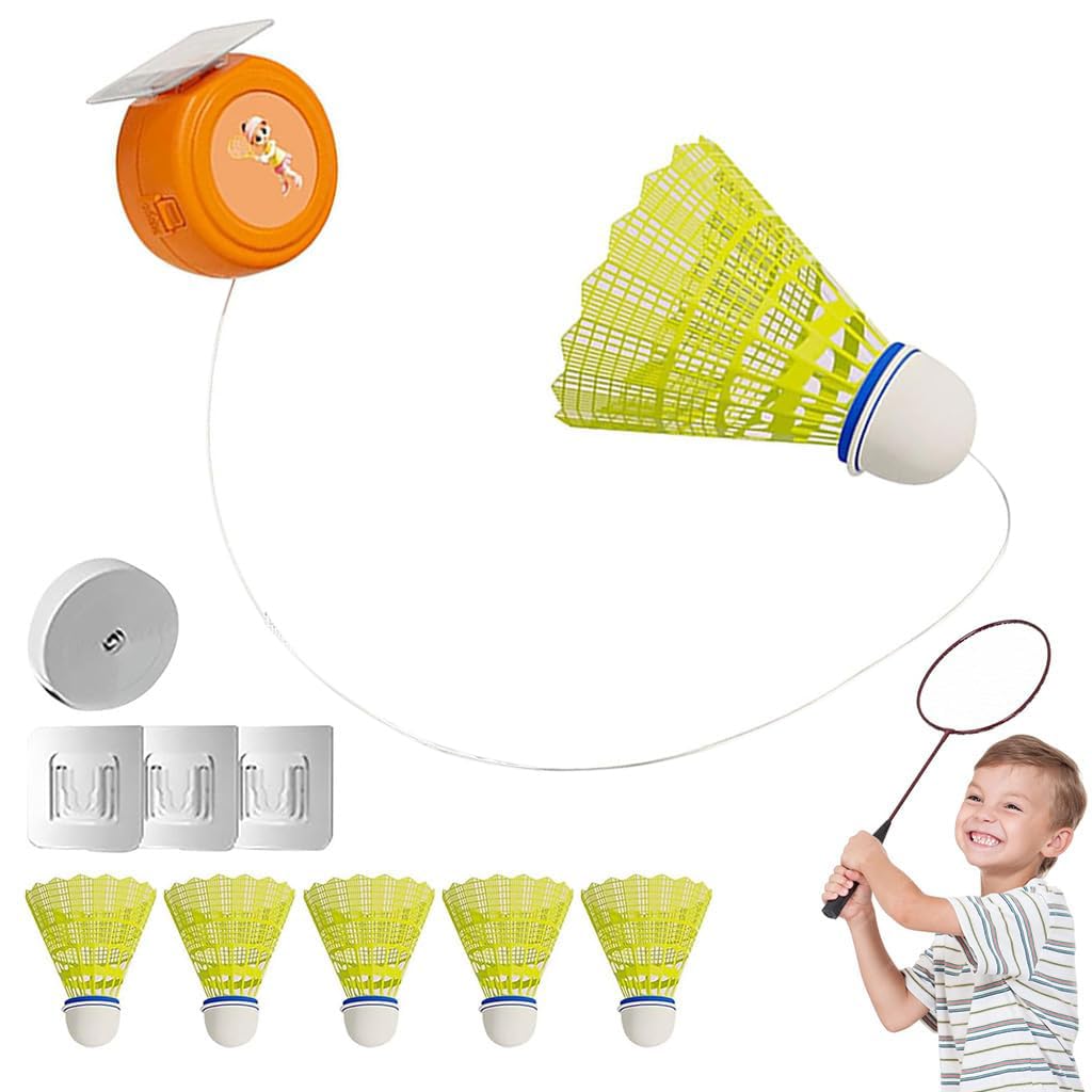 Proberos® Badminton Rebound Trainer Set, Adjustable Indoor Training Device, Kid outdoor leisure toy, Badminton learning device for Kid, Family Parent-Child Interactive Sports Toys