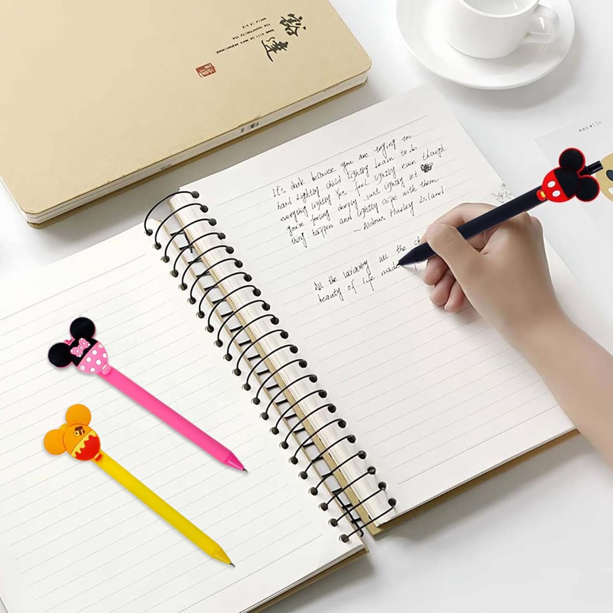 Climberty Cartoon Click Pens for School and Office with 0.5mm Tip and Quick Dry Ink | 10Pcs Set