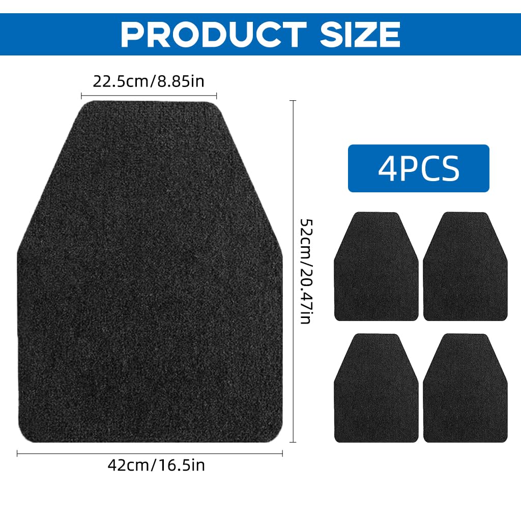 HASTHIP Urinal Mat 42x52cm for Public Restrooms with Anti Slip Backing and Washable Polyester | Pack of 4