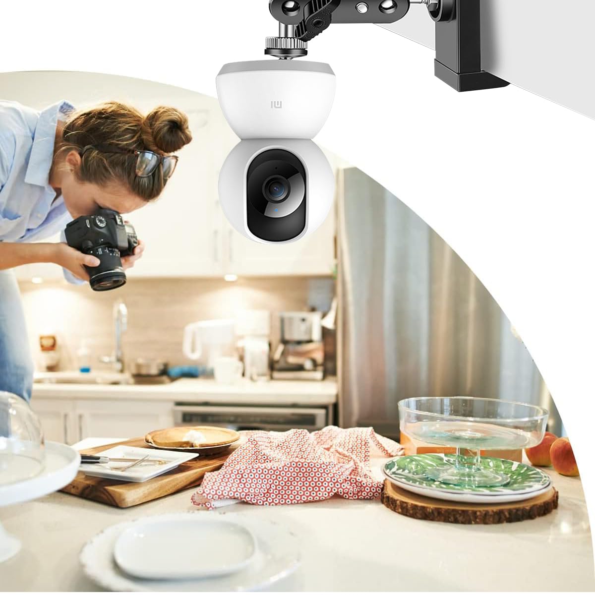 ZORBES Home Camera Bracket Mount for Xiaomi Mi 360 with 5.5–10.5cm Clamp featuring Secure Screw Knob