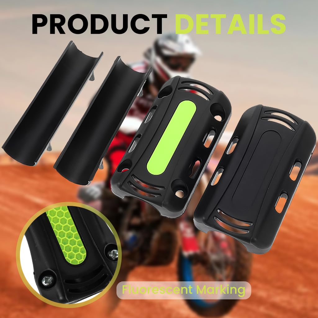 STHIRA Universal Motorcycle Bumper Protection Block with Reflective Tape for Safer Rides