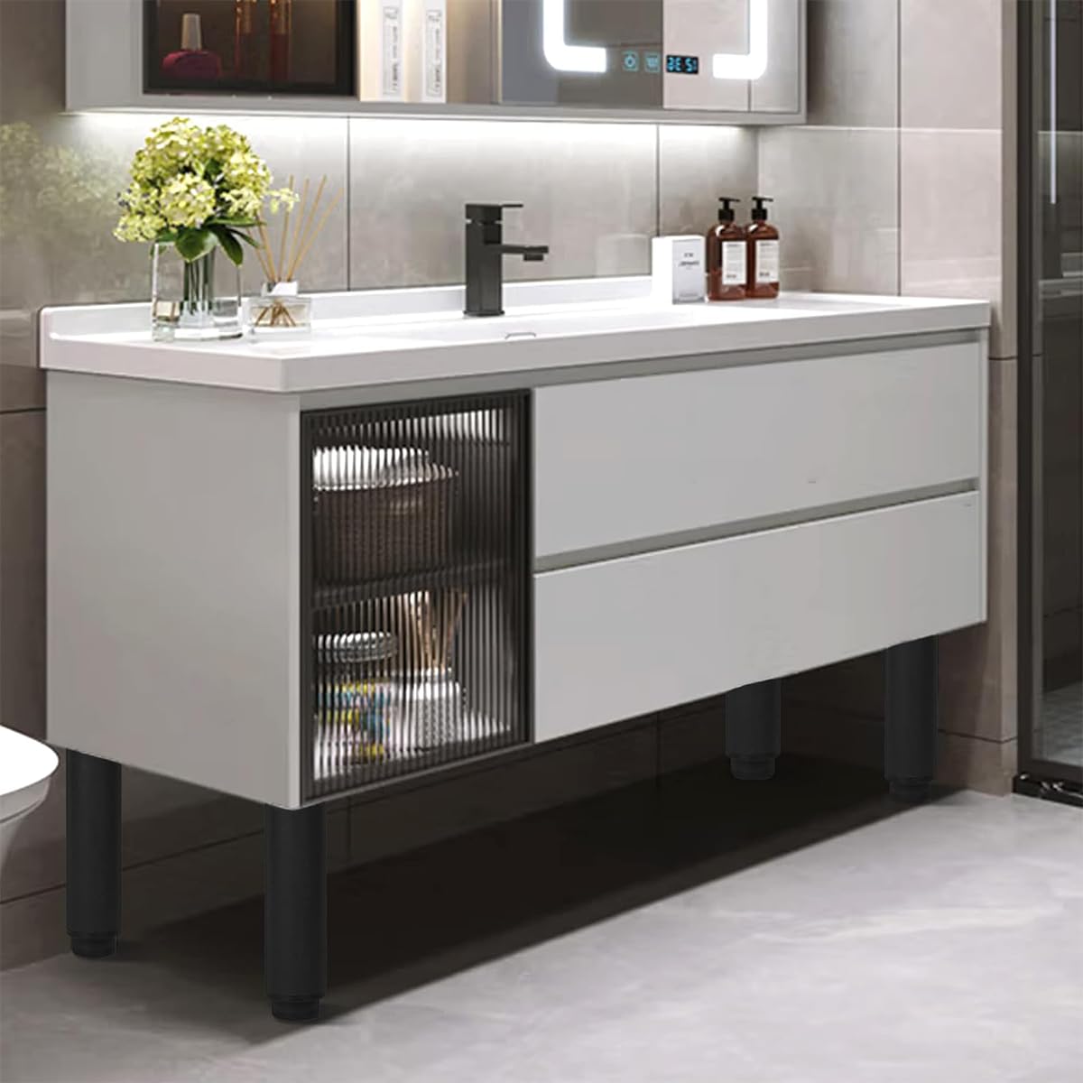 Serplex Bed Frame Support Legs for Center Slat with 7.08–13 in Adjustable Height | Heavy Duty Steel