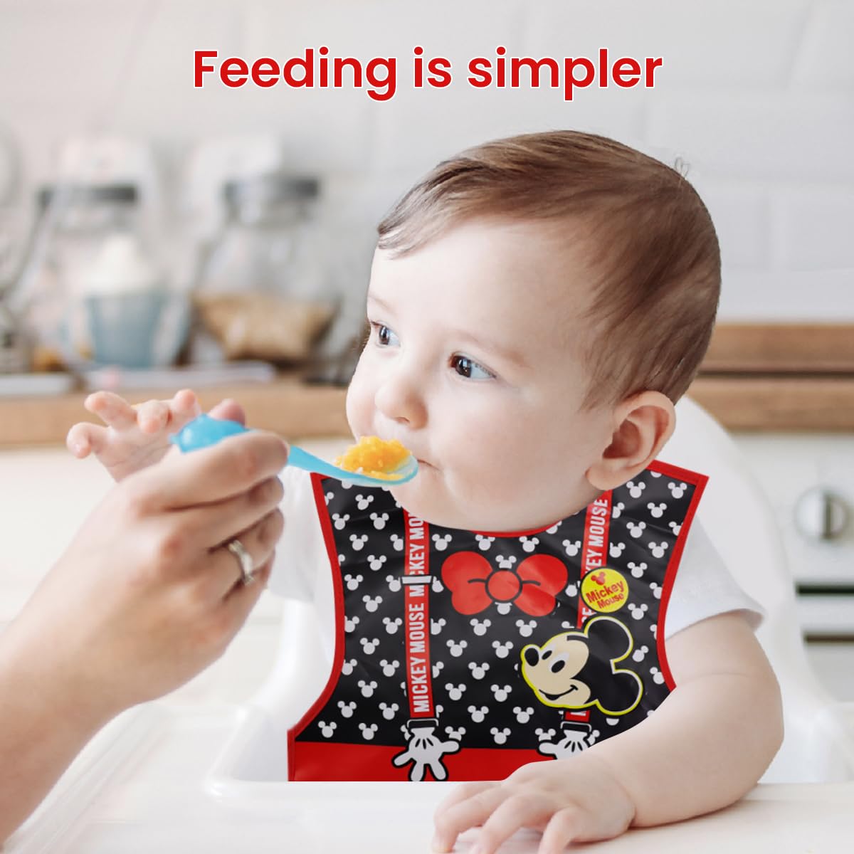 SNOWIE SOFT Baby Bib for Feeding with Catcher Pocket and Waterproof EVA | 6–36 Months
