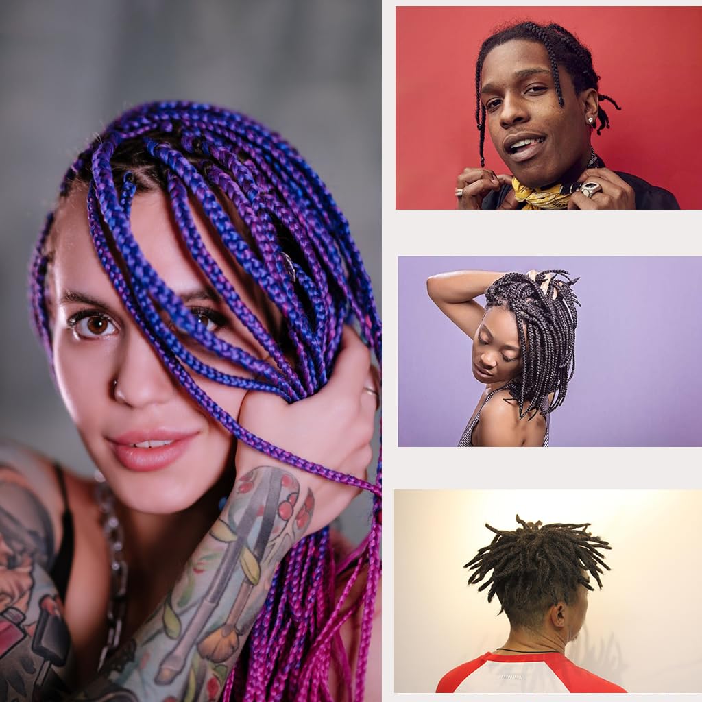 HASTHIP Dreadlock Crochet Hook Set for Hairstyling with 13.8cm Needles and Bamboo Handle