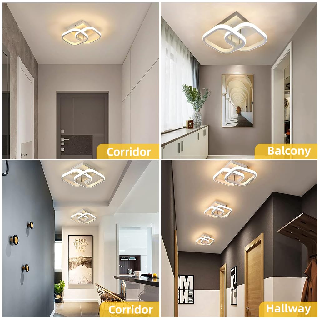 ELEPHANTBOAT® 22W Modern Ceiling Light LED Acrylic Minimalism Square LED Ceiling Lamps for Hallway Office Bedroom Kitchen Living Room Ceiling Lights