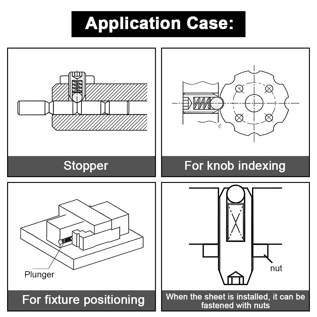 HASTHIP Latch Catcher for Door Cabinet Closet Drawer Ball featuring Ball Point Spring Plunger