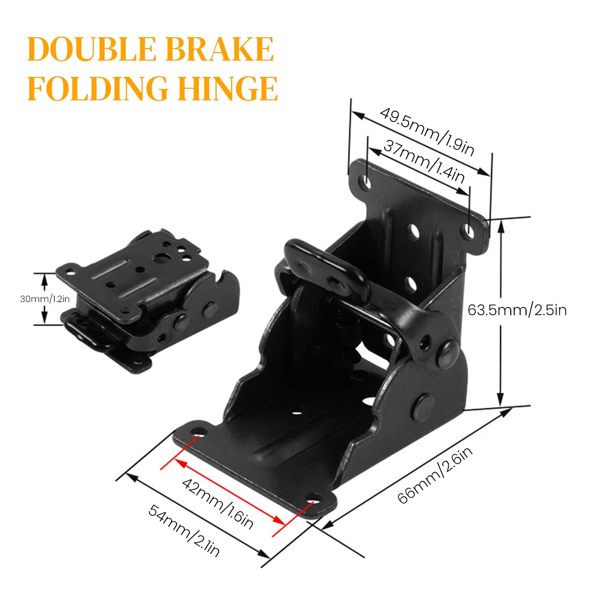 Serplex Folding Table Legs Bracket Set for Tables and Furniture with Self Lock Metal Hinges | 4pcs with Screws