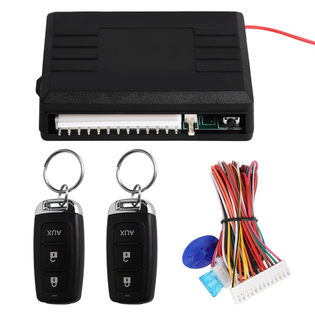 STHIRA Keyless Entry System for 12V Cars with Dual Remote Keys and Complete Wiring Kit