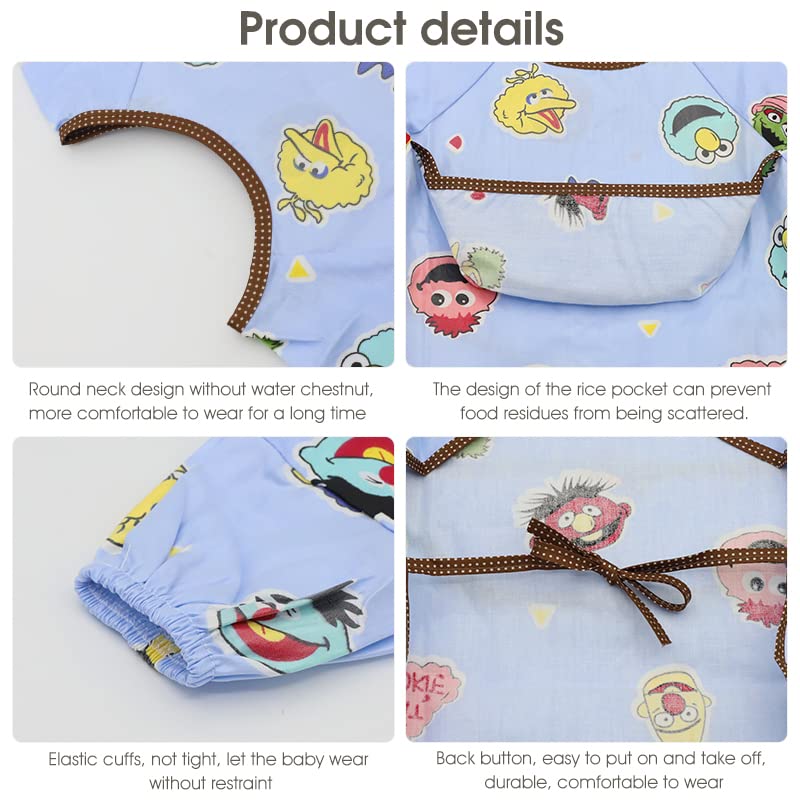 SNOWIE SOFT Baby Bib for Toddlers featuring Waterproof TPU Fabric and Elastic Sleeves | Fits 6–24 Months