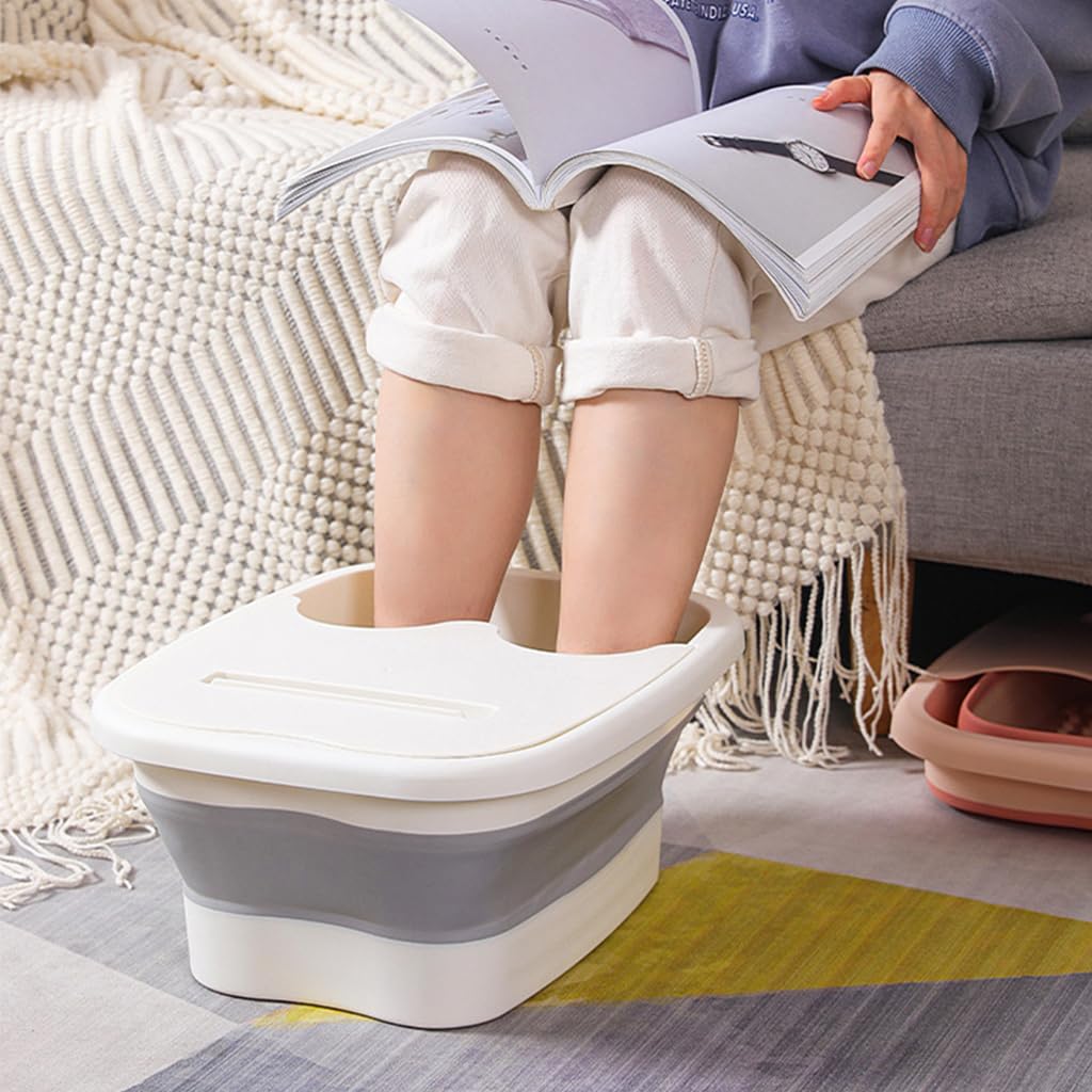 HASTHIP Foot Spa Bath for Relaxing Foot Soaks with 15L Collapsible Design and Massage Nubs