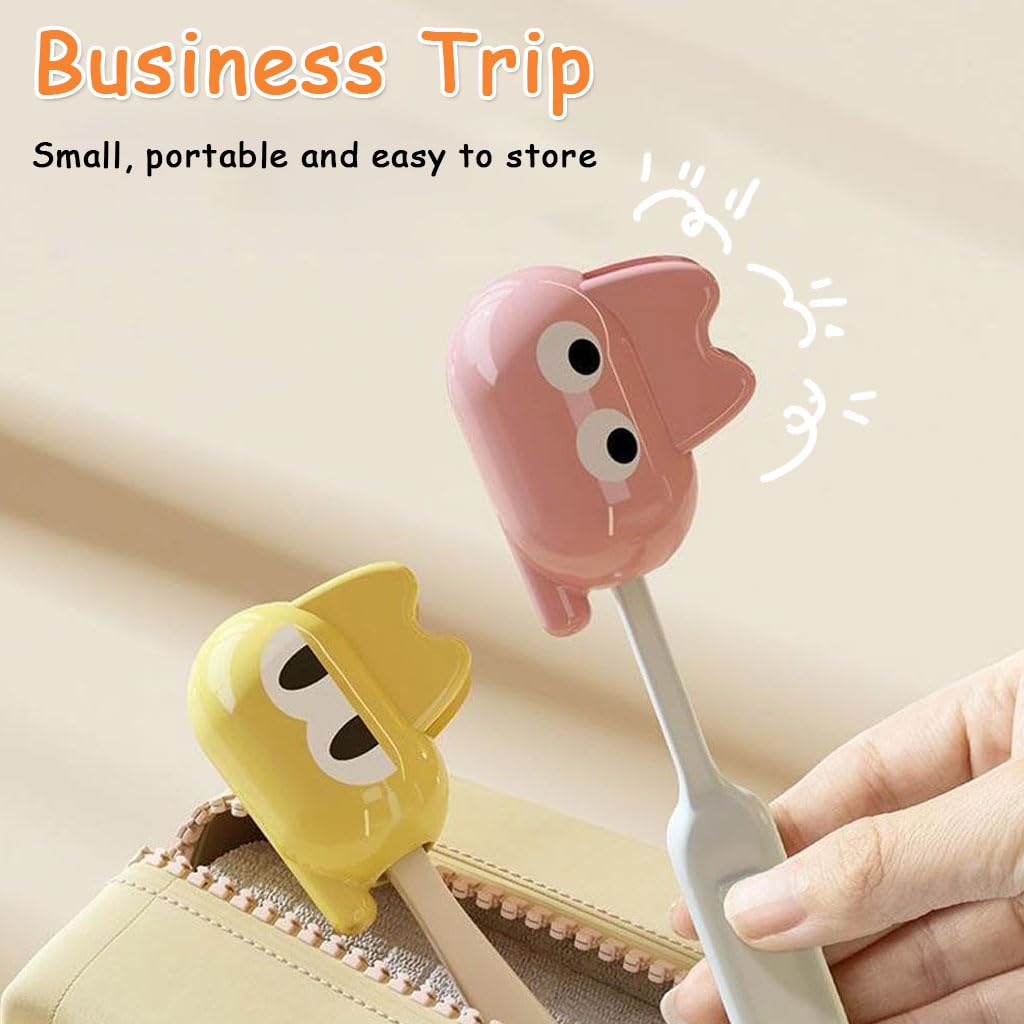 HASTHIP Toothbrush Cover Case for Travel and Home with Dustproof Secure Fit | 3 pcs Multicolor Plastic Protector