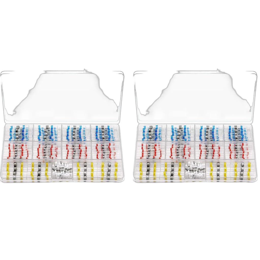 Serplex Solder Seal Wire Connector Set for Automotive and Marine Use | 240 pcs Heat Shrink Terminals