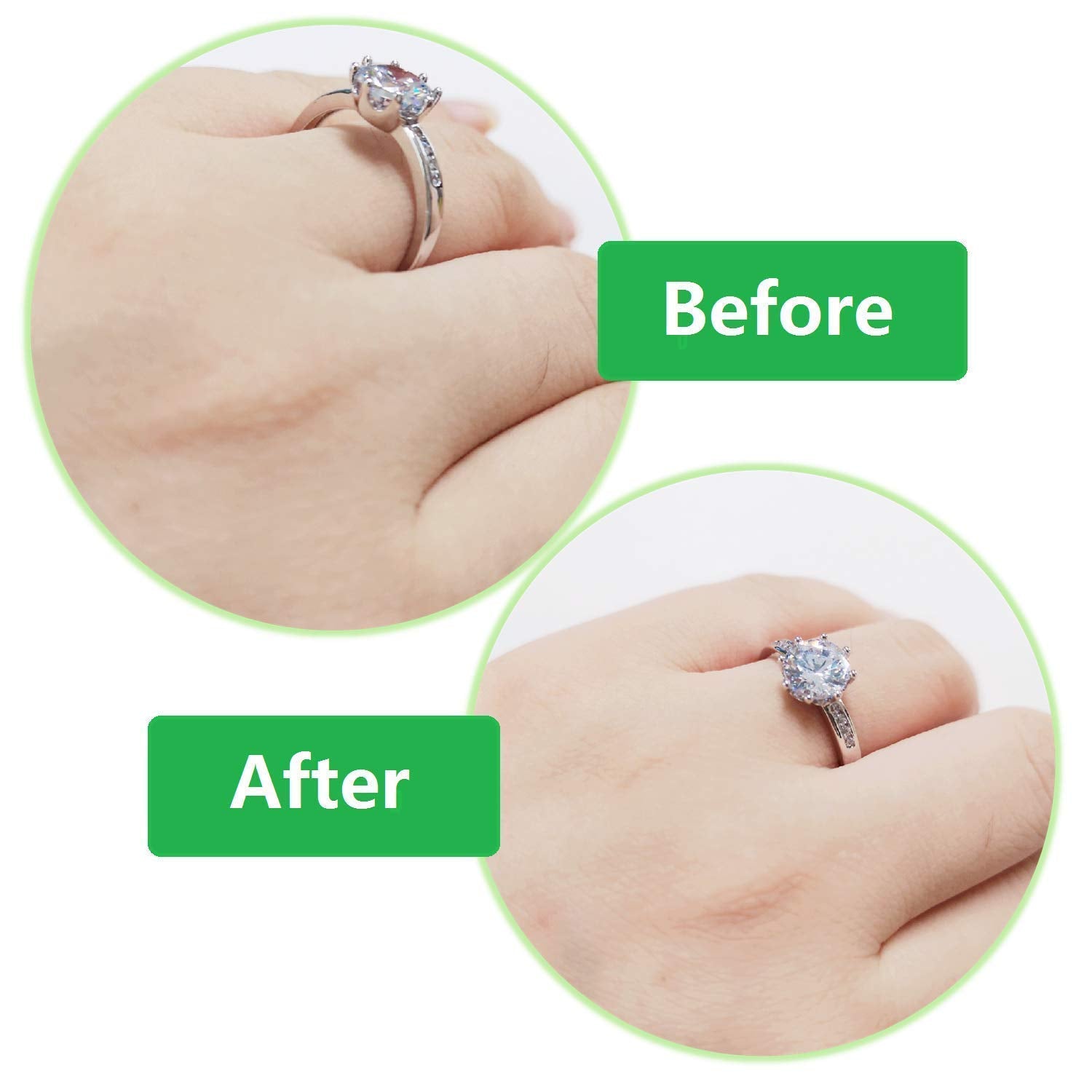 PALAY Invisible Ring Size Adjuster for Loose Rings with 8 Sizes and Soft Silicone Fit | Unisex