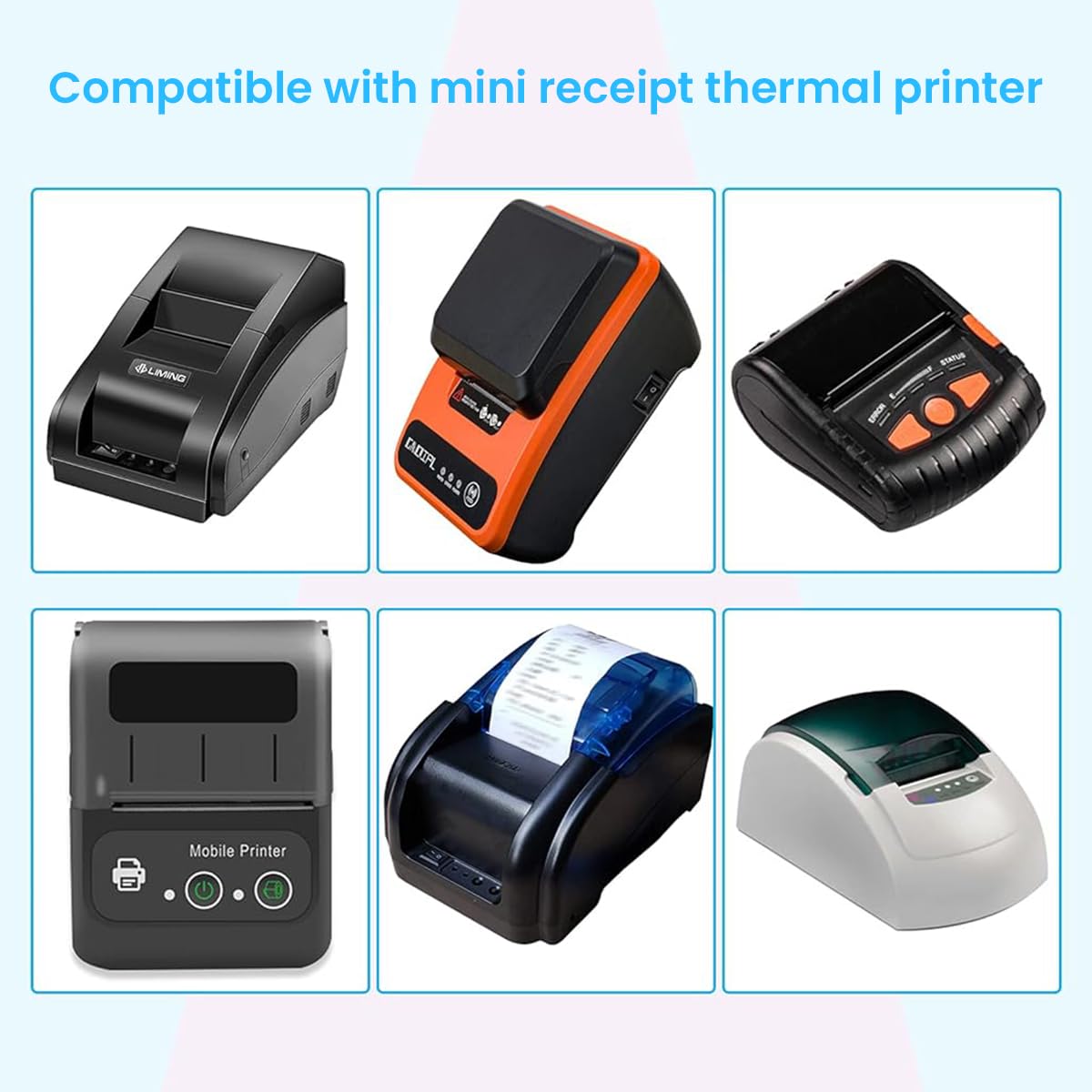 Zeitel Label Sticker Print Paper for Mini Bluetooth Thermal Printers 57x25mm White | 5 Rolls Ink Free Eco Friendly