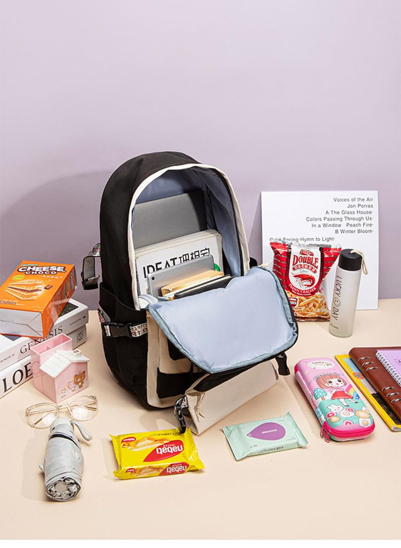 PALAY Kuromi Backpack for School and Travel featuring Multi Layer Design 45x30x15cm | Oxford Cloth Bag for Girls 6-12 Years