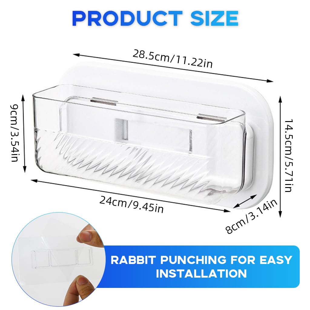 Qpets Wall Fish Tank for Home and Office Decor with Self Adhesive Mount | Transparent Plastic Organizer