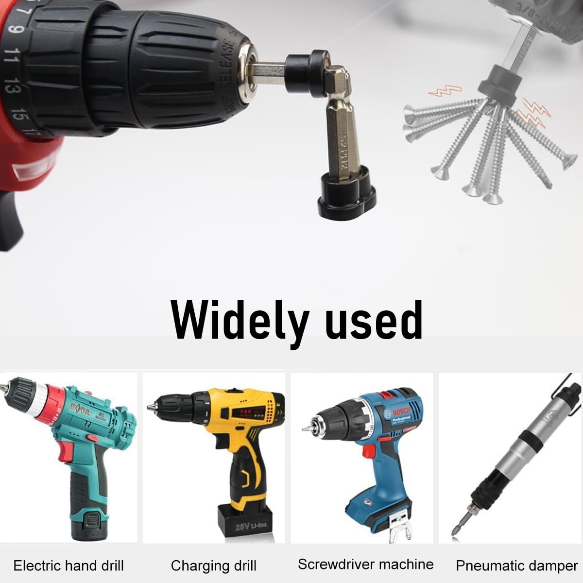 Serplex Magnetic Drywall Screw Setters for Plasterboard with 60 mm Extension | Carbon Steel Drill Bit Holders