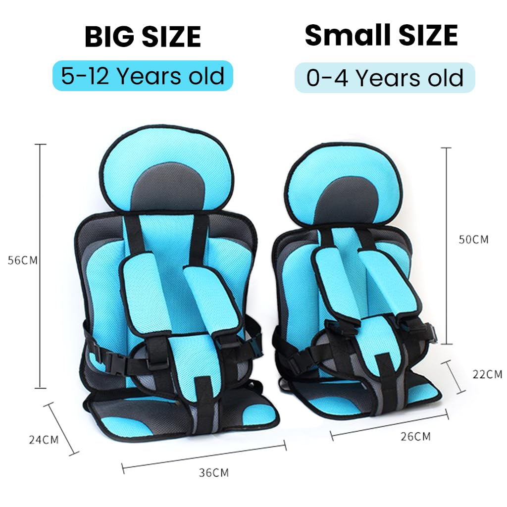 SNOWIE SOFT® Seat Liner Pad for Baby with Safety Belt, Breathable Safety Seat Liner Pad for Strollers, Scooter, Portable Seat Pad for Kids Age 4-12