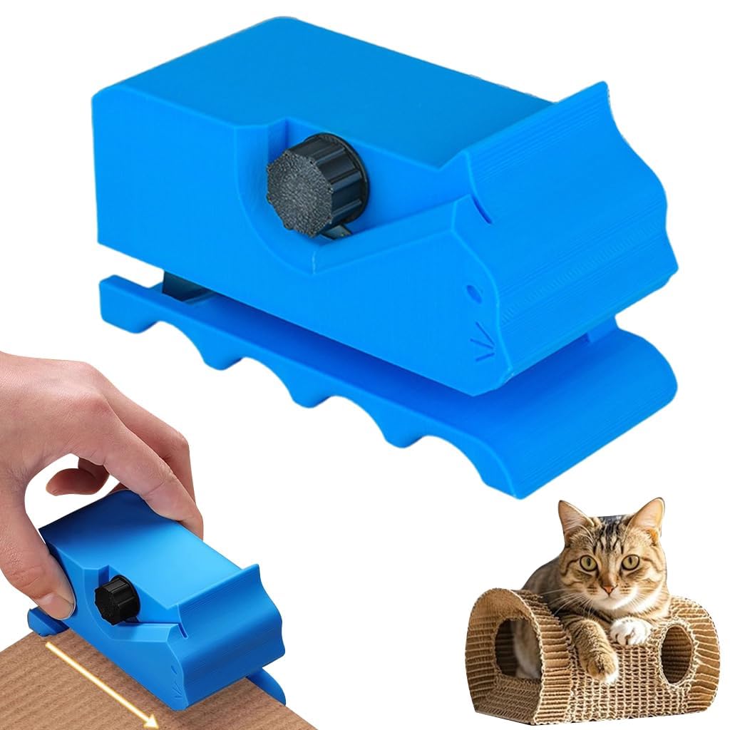 Qpets Cat Scratcher Post for Wall and Floor with Self Adhesive Backing 7.5cm x 50cm | Cuttable SXP Eco Material for All Cats
