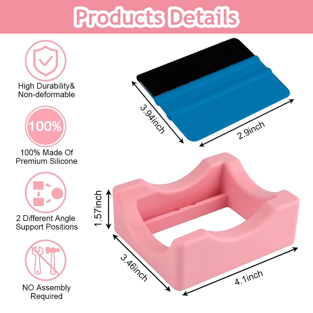 HASTHIP Silicone Water Bottle Cradle for DIY Vinyl Decal Application featuring Non Slip Base