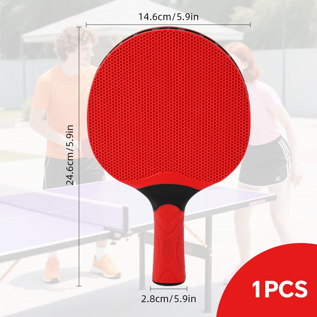 Proberos Table Tennis Racket for Training with Silicone Surface Grip and 14.6cm Face | Youth Practice Paddle