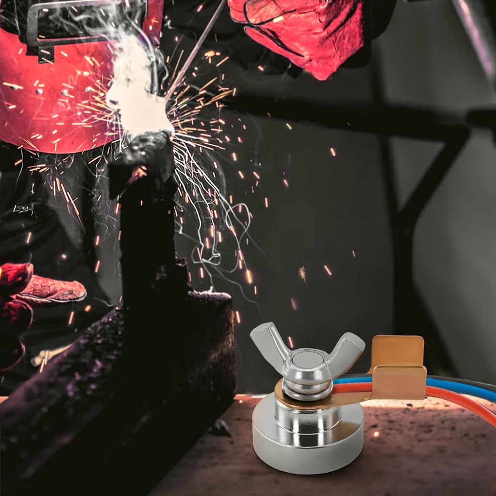 Serplex Welding Magnetic Ground Clamps for Automotive Repair and Metal Fabrication | Two Size Options with Strong Magnet Hold