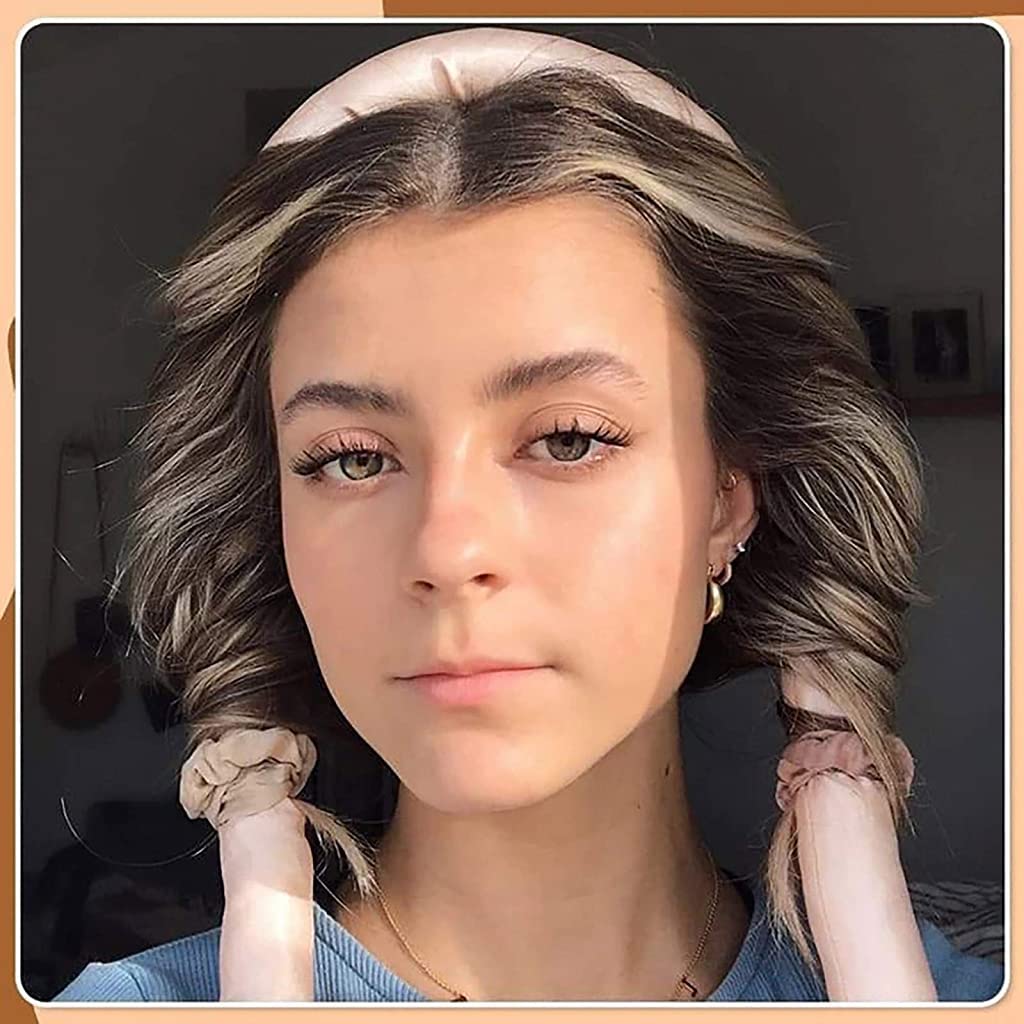 MAYCREATE Heatless Curling Rod Headband for Overnight Use with Pearl Cotton Ribbon | No Heat Hair Curlers for Long and Medium Hair