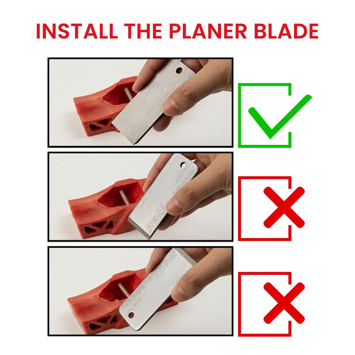 Serplex Hand Planer for Woodworking with Finely Ground Steel Blade & Ergonomic Grip | Ideal for DIY Carpentry and Furniture Trimming