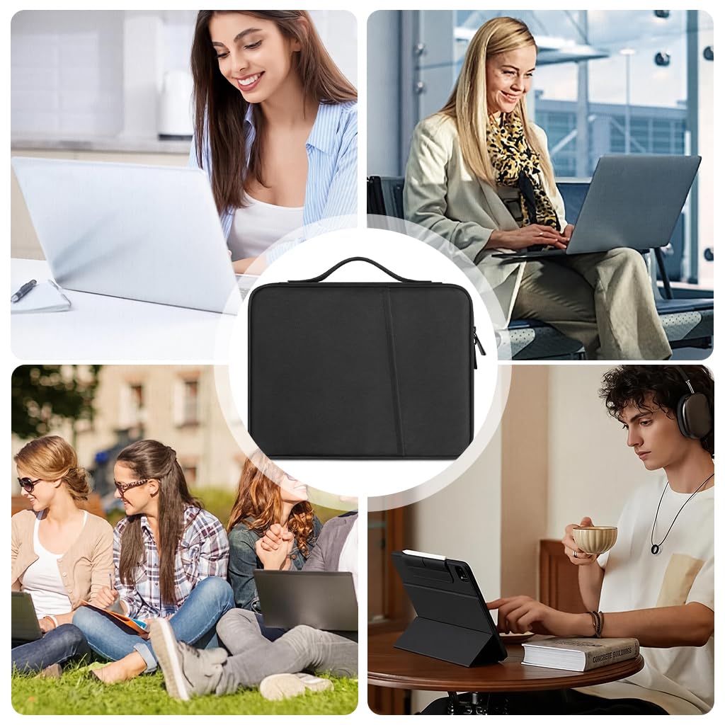 ZORBES Laptop Sleeve Case for 13.6 in MacBook Air featuring Dual Mesh Pockets and Waterproof Nylon