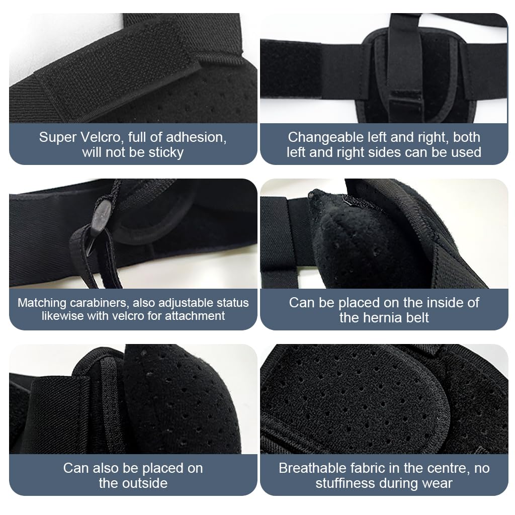 HANNEA Inguinal Hernia Support Belt for Men and Women with Adjustable Dual Pads | Post Surgery Groin Relief