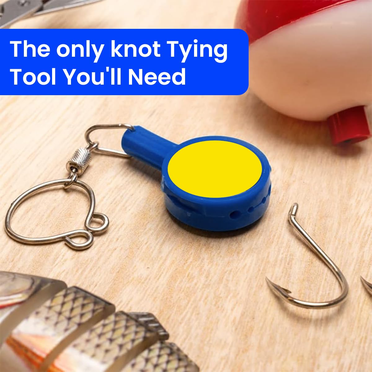 Proberos Fishing Knot Tying Tool for Easy Line Knots with Metal and Plastic Build | Compact Design for Beginner Anglers