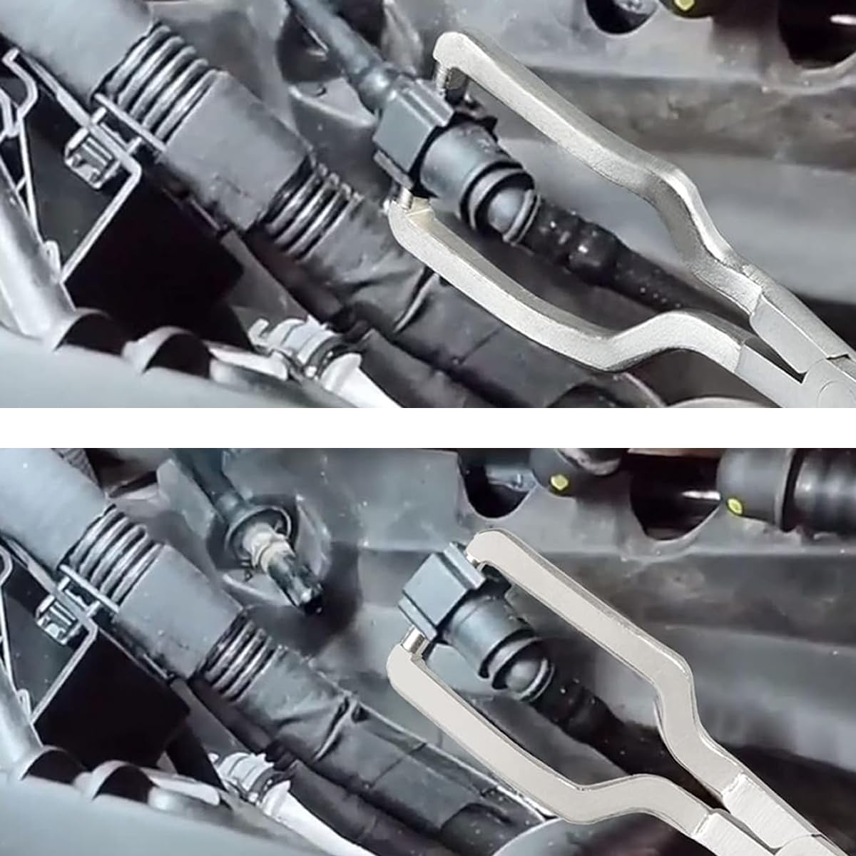 STHIRA Fuel Line Hose Remover Pliers Set for Auto Maintenance featuring Angled Tips | 4pcs Opens 3cm to 5.5cm