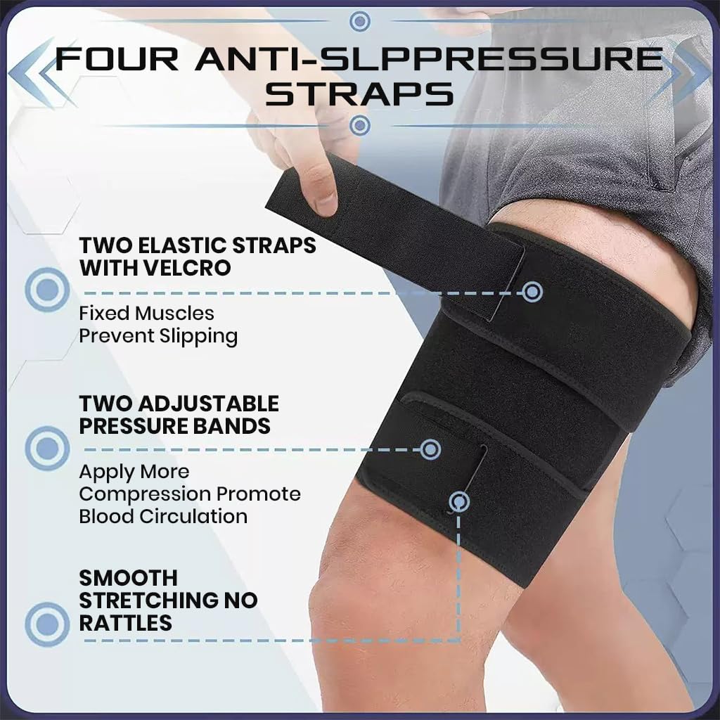 HANNEA Hip Brace for Muscle Recovery and Sciatica Relief featuring Adjustable Compression Wrap