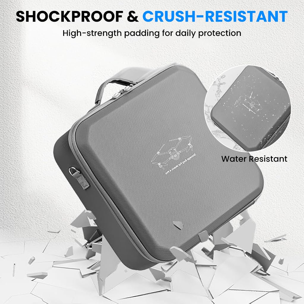 ZORBES Mavic 4 Pro Drone Carry Bag with Custom Molded EVA Hard Shell and Shoulder Strap