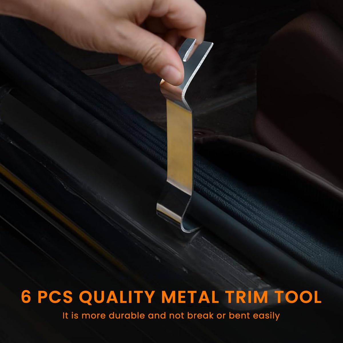 STHIRA Panel Removal Tools Set for Car Trim and Stereo with 6Pcs Dual Head Stainless Steel