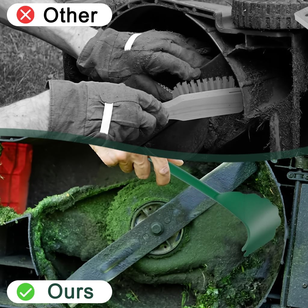 HASTHIP Lawn Mower Cleaning Scraper for Grass Build Up | 16 inch Metal Blade with Anti Slip Handle