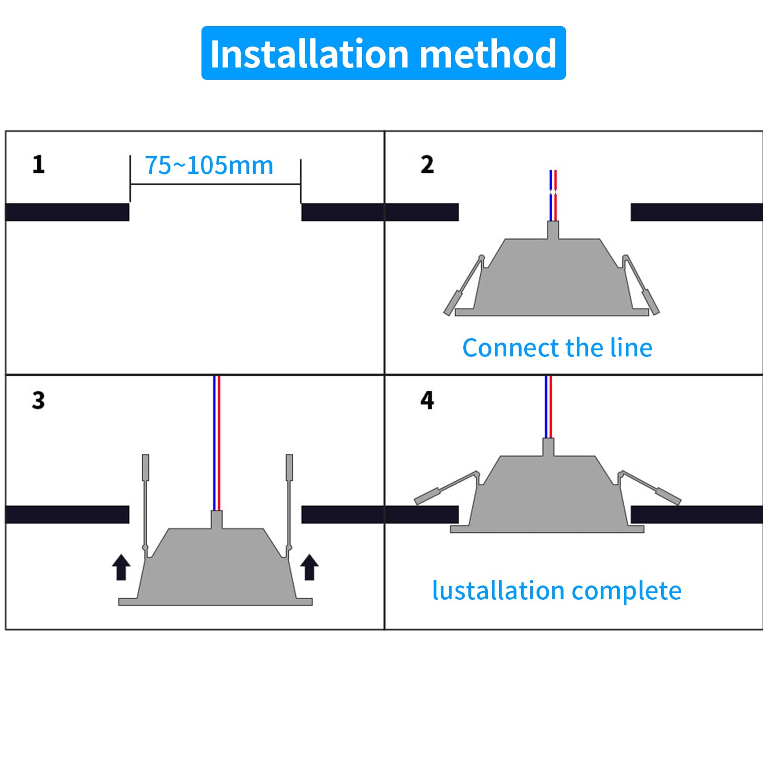 ELEPHANTBOAT Panel Lights for Ceiling 10W RGBCW Recessed Led Ceiling Surface Lights 800LM Smart Downlights Bluetooth Led Spot Light Music Sync Dimmable for Party Home Living Room APP Control