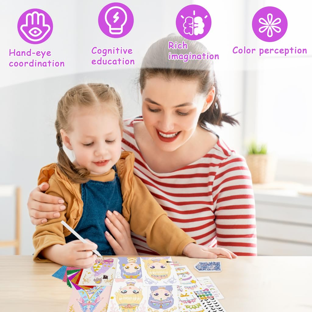 PATPAT DIY Princess Dress Up Magnetic Toys for Girls featuring 25 Art Cards & 4 Play Modes | Creative Gift for Ages 5–10