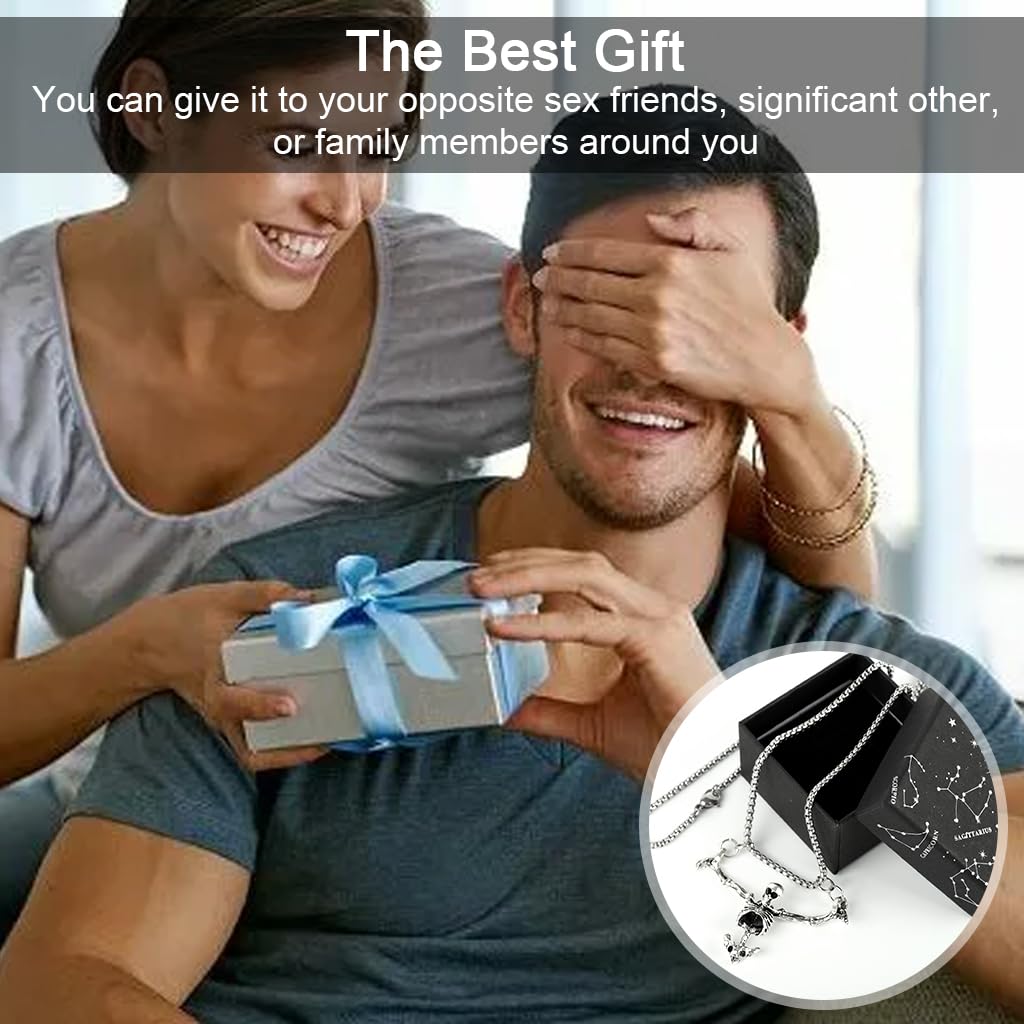 GUSTAVE Punk Alloy Necklace featuring Skeleton Pendant and Spine Link Chain for Men Women