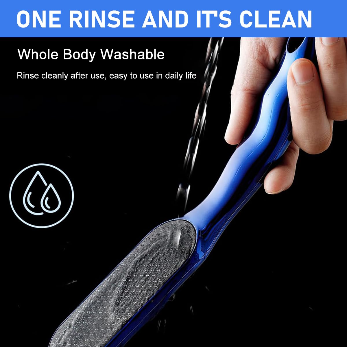 MAYCREATE Foot File for Callus Removal with Ergonomic Long Handle and Nanoglass Surface | Gentle Exfoliation for Smooth Feet