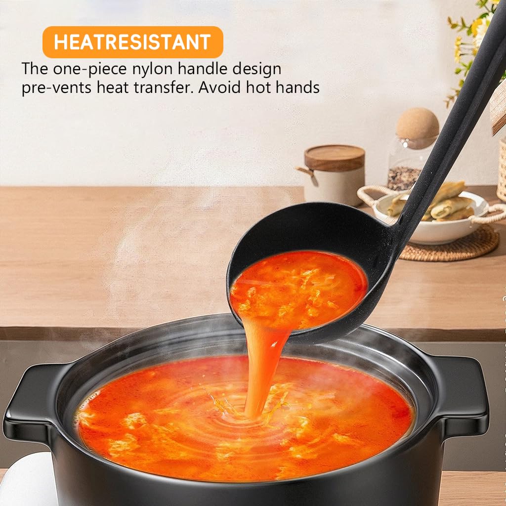 Supvox Nylon Kitchen Utensils Set for Non-Stick Cookware with 6pcs and 410°F Heat Resistance