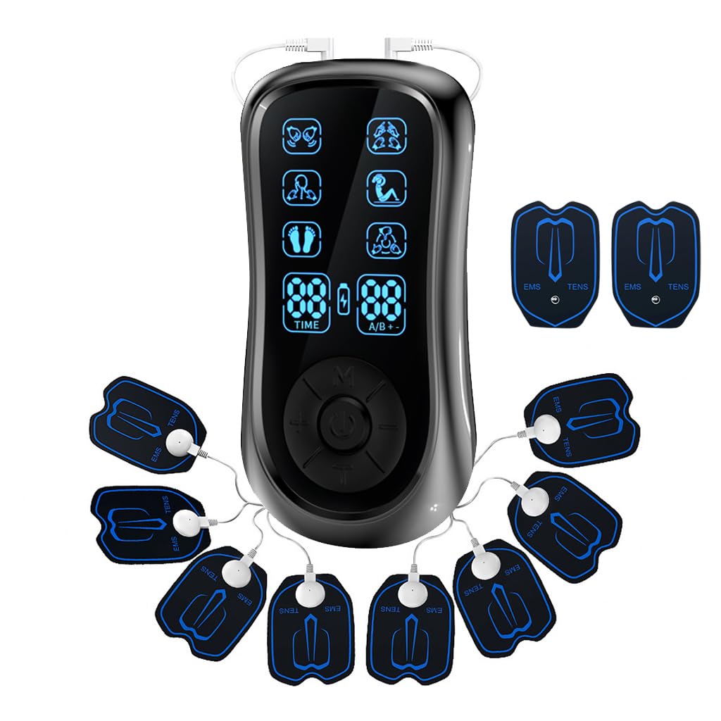 HANNEA TENS Massager Machine for Pain Relief, Electric Body Massager, EMS Shoulder Neck Massager for Physiotherapy