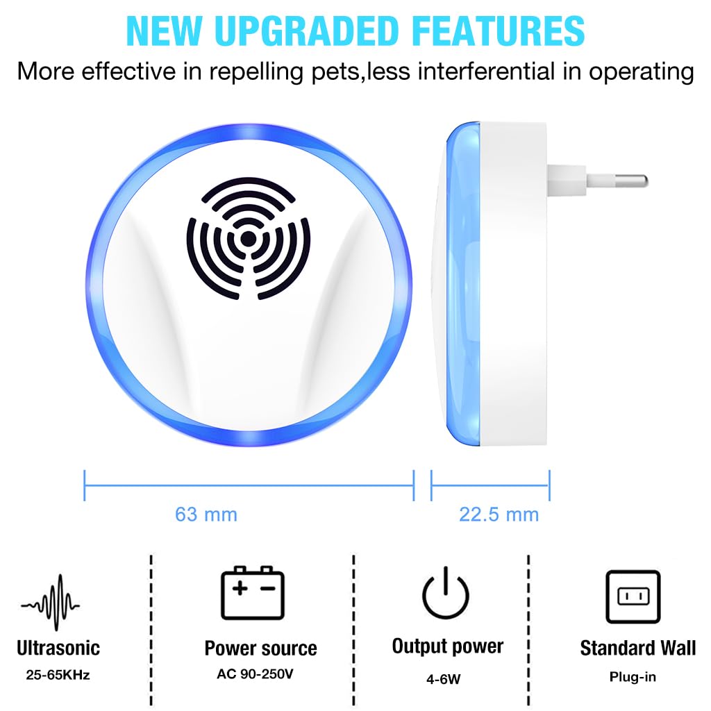 HASTHIP Ultrasonic Pest Repeller for Indoor Use with 1200 sq ft Coverage | Safe for Pets and Family