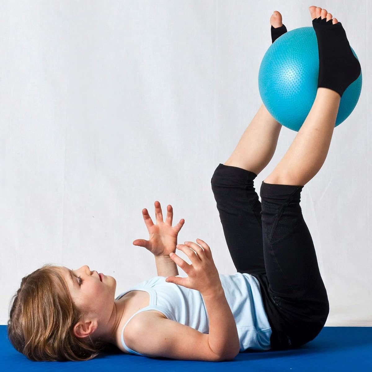 MAYCREATE Toe Separator Socks for Yoga and Foot Pain Relief with Dacron Fabric Comfort | Black 1 Pair